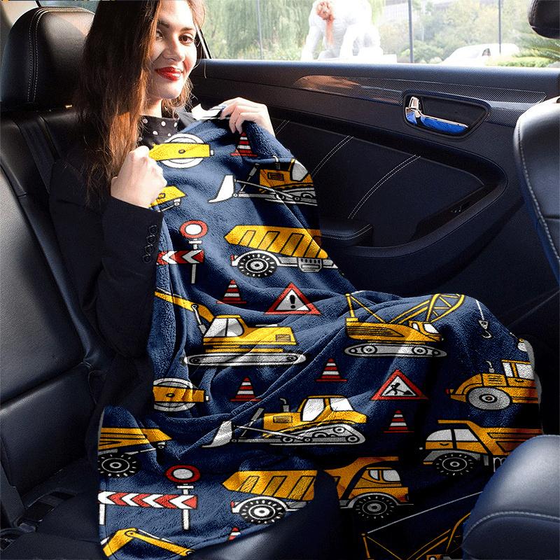 1 Stück Traktor-Druck Leichte Flanelldecke, Bequeme und Warme Decke, für Camping Sofa Bett und Couch Büro, Geeignet für Geschenk Blan
