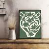 1pc Green Botanical Vase La Mela Van Gogh Abstract Line Poster Paper Print Home Bedroom Entrance Art Painting Decoration