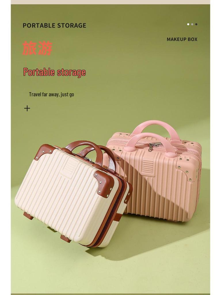 14-Inch Mini Suitcase Makeup Case with Combination Lock