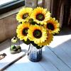 Artificial Sunflower Garden Wedding Party Decor Home Decorations Leaf