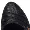 Scarpe da Donna in Morbida Pelle Scarpe da Donna a Punta con Strass e Rete a Bocca Bassa con Suola Morbida e Tacco Basso Sandali Calzature
