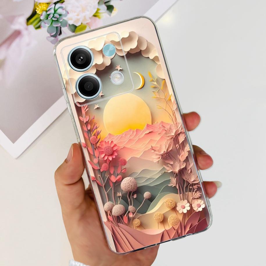 For Xiaomi Redmi Note 13 2024 Case Fashion Flower Soft Phone Case For Xiaomi Redmi Note 13 5G Soft Fundas Bumper Note13 4G Coque