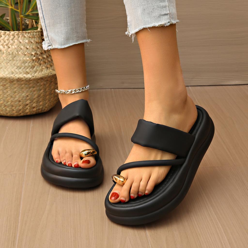 Fashion Women Slippers Summer Fashion shoes Flip Flops Outdoor Luxury Slides Women Non Slip Platform Slippers Casual Beach Flat Sandals