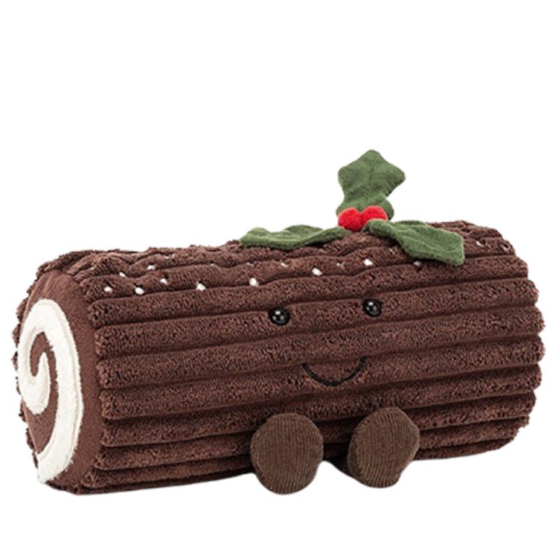 

JELLYCAT Gourmet Series Jellycat Character Wooden Chocolate Stump Cake Fun Doll Plush Toy 13cm Height