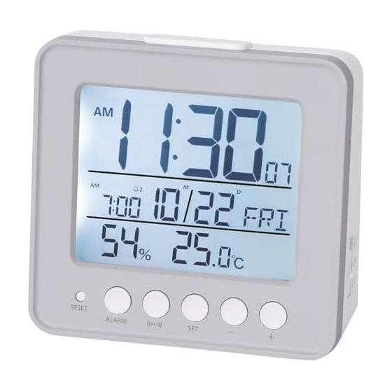 NITORI Radio Digital Table Clock 003SL Gray 8172793