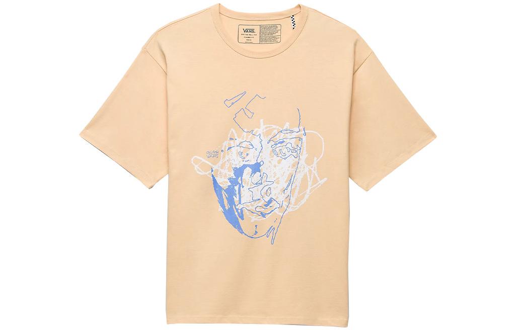 Vans X QUASI SS23 T Shirts Unisex Yellow Crew Neck Moderate Straight Fit PVN0008D4BTZ M