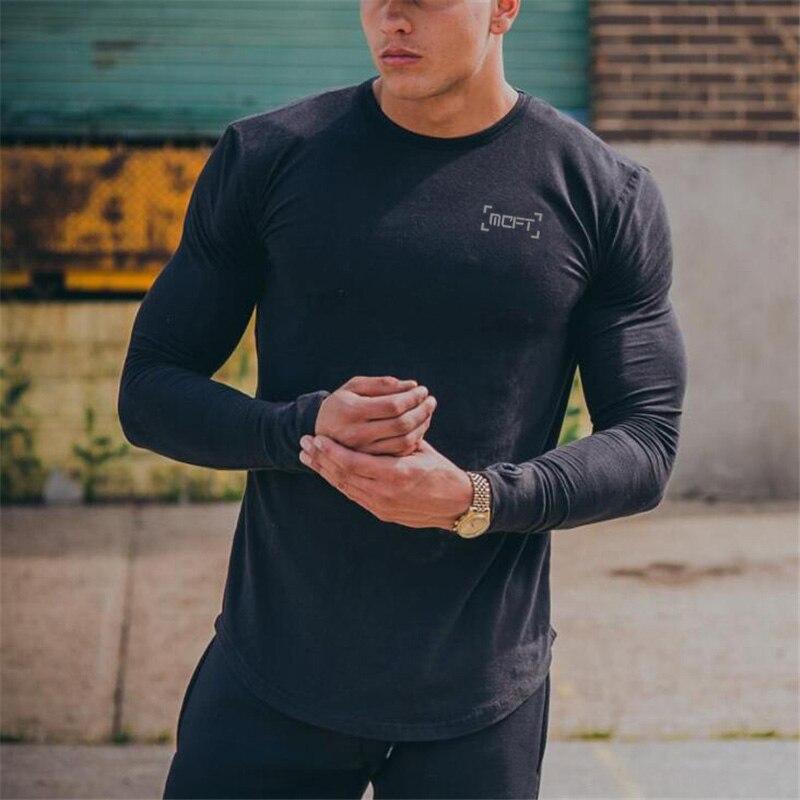 Muscleguys Men's Running Training Cotton Tops Elastic Comfortable Sports Fitness T-shirt