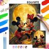 Disney Paint By Number Kit Mickey Minnie Moon Drawing Canvas DIY Picture Home Decor Disney Oil Painting Lovers Gift Modern Wall Art