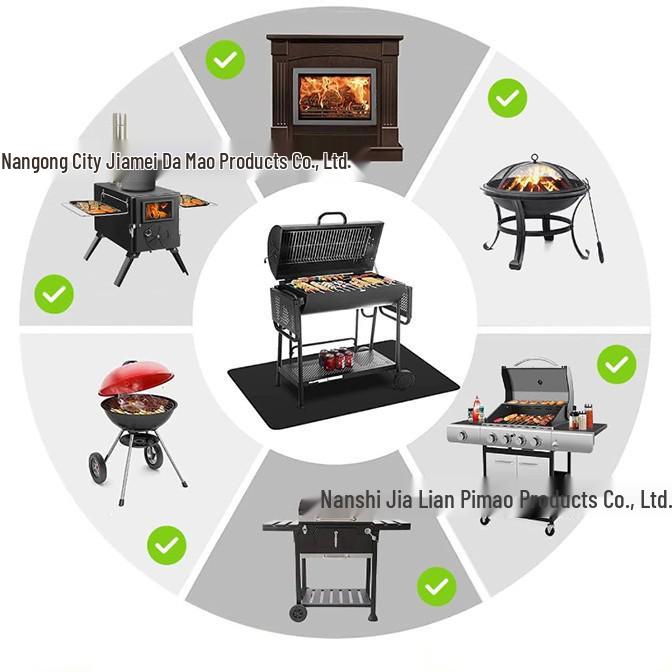 Cross-Border Fire Pit & BBQ Silicone Fireproof Mat