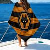 Asciugamano da Spiaggia Stampato con Emblema Wolves Football Club, Microfibra Super Morbida, Regalo Perfetto Compleanno, per Piscina, Spiaggia, Viaggio, per famiglia e amici