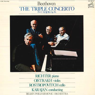 LP Record SVIATOSLAV RICHTER, DAVID OISTRAKH, - Beethoven: Triple Concerto Op. 56 VIC3014 VICTOR 1976 Japan Obi Classical Used