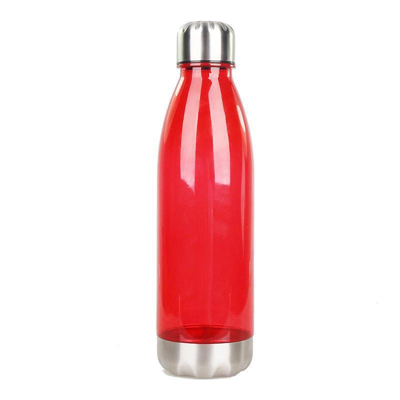 Outdoor Sports Water Bottle 24oz 650ml Leakproof Transparent AS Plastic Cup With Lid Hiking Camping Gym