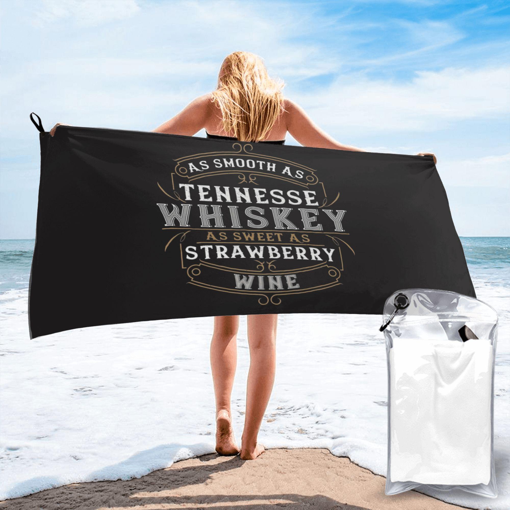 As Smooth As Tennessee Whiskey Beach Towel Soft Microfiber Quick Dry Absorbent Quick Towels For Bath W30*H60(CM)