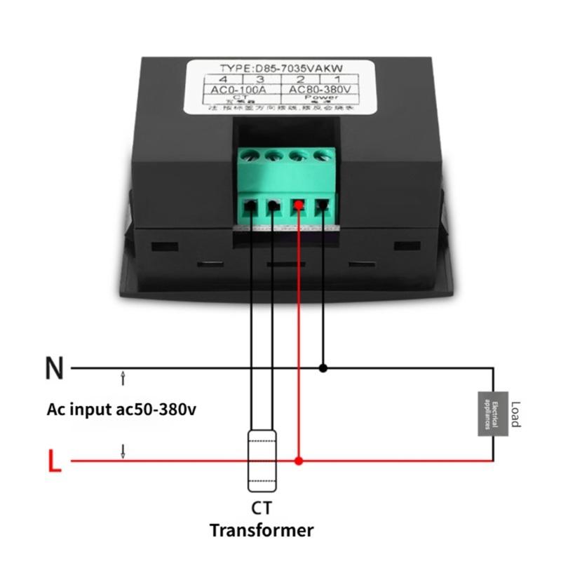 High Accuracy Digital Power Monitors with Clear LED Display Voltage Current Power Electric Energy Monitors