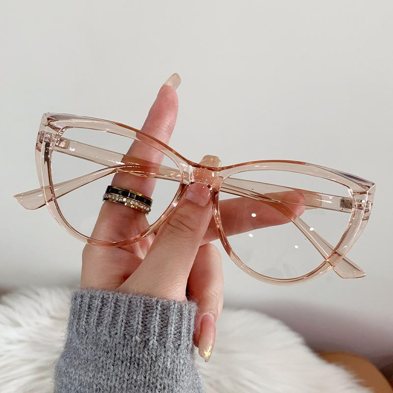 Fashion Cat Eye Photochromic Glasses Vintage Women Men Color Change Eyeglasses Frame Anti Blue Light Eyewear UV400 Sun Glasses