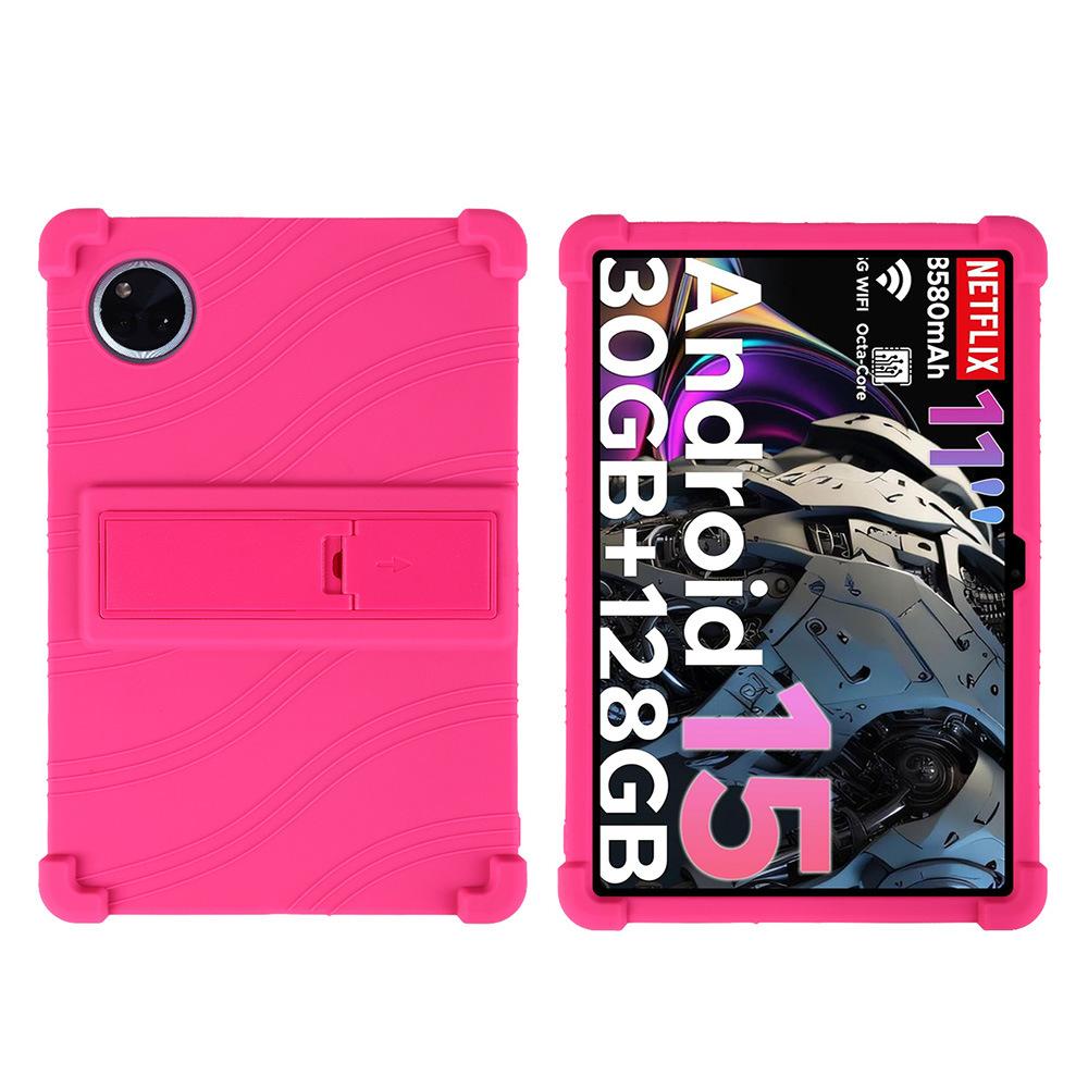 Silicone Case for DOOGEE Tab A9 Plus A9 Pro Plus 11 Inch Tablet Shockproof Protective Cover with Kickstand TPU Full Body