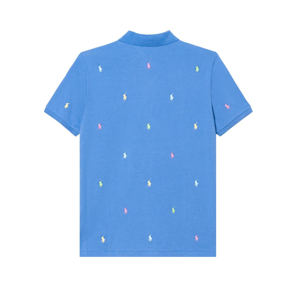 Polo Ralph Lauren Polo Shirt Copii Pulover Model Imprimat Croială Slim Mânecă Scurtă Topuri Copii Albastru CWPOKNIB8021025-400