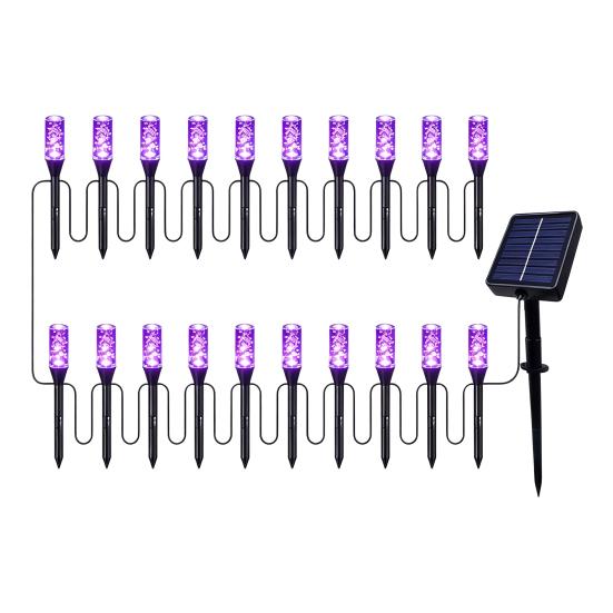 Weatherproof Yard Pathway Illumination 10/20Pcs Solar Lights, LED Multicolor Bubble Garden Stake Waterproof Wireless Landscape Lighting for Driveways
