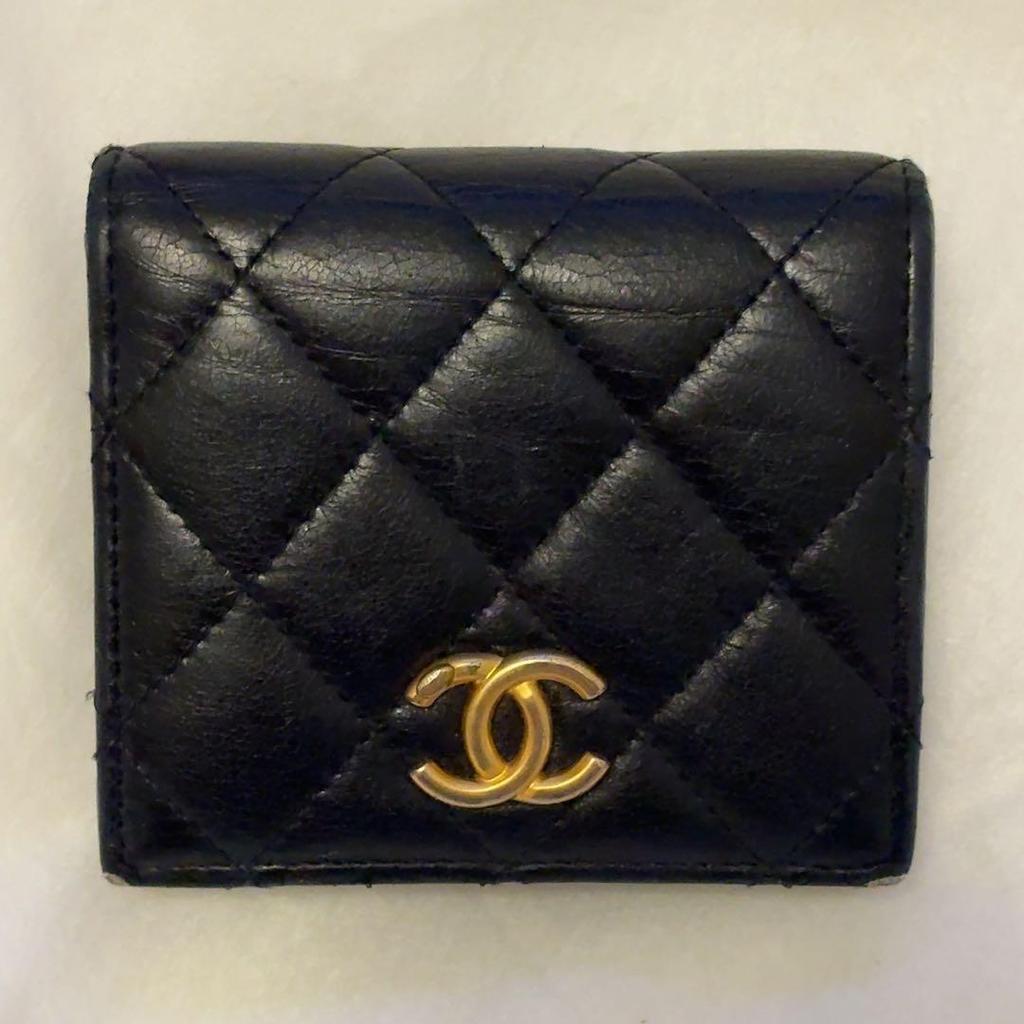 Used CHANEL Matelass Small Flap Wallet Black