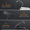 USB Rechargeable Reading Light 3 Colors Touch Control Flexible Clip on Eye Care Night Lamp for Book Desk Portable Use