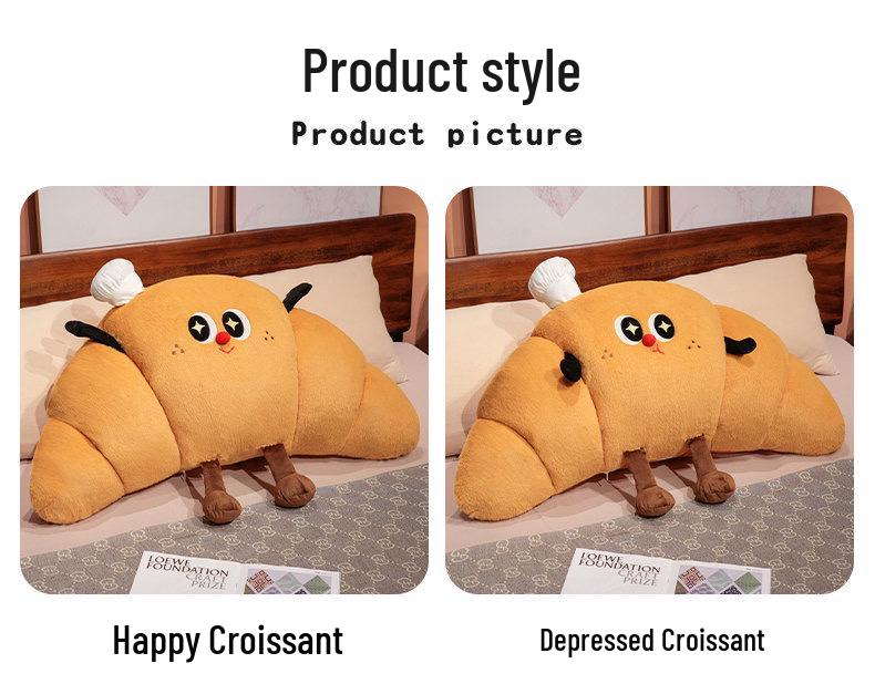 **Cute Croissant Lumbar Support and Sofa Pillow**