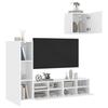 VidaXL Wall Units TV 4 Pcs White Engineered Wood 3216500