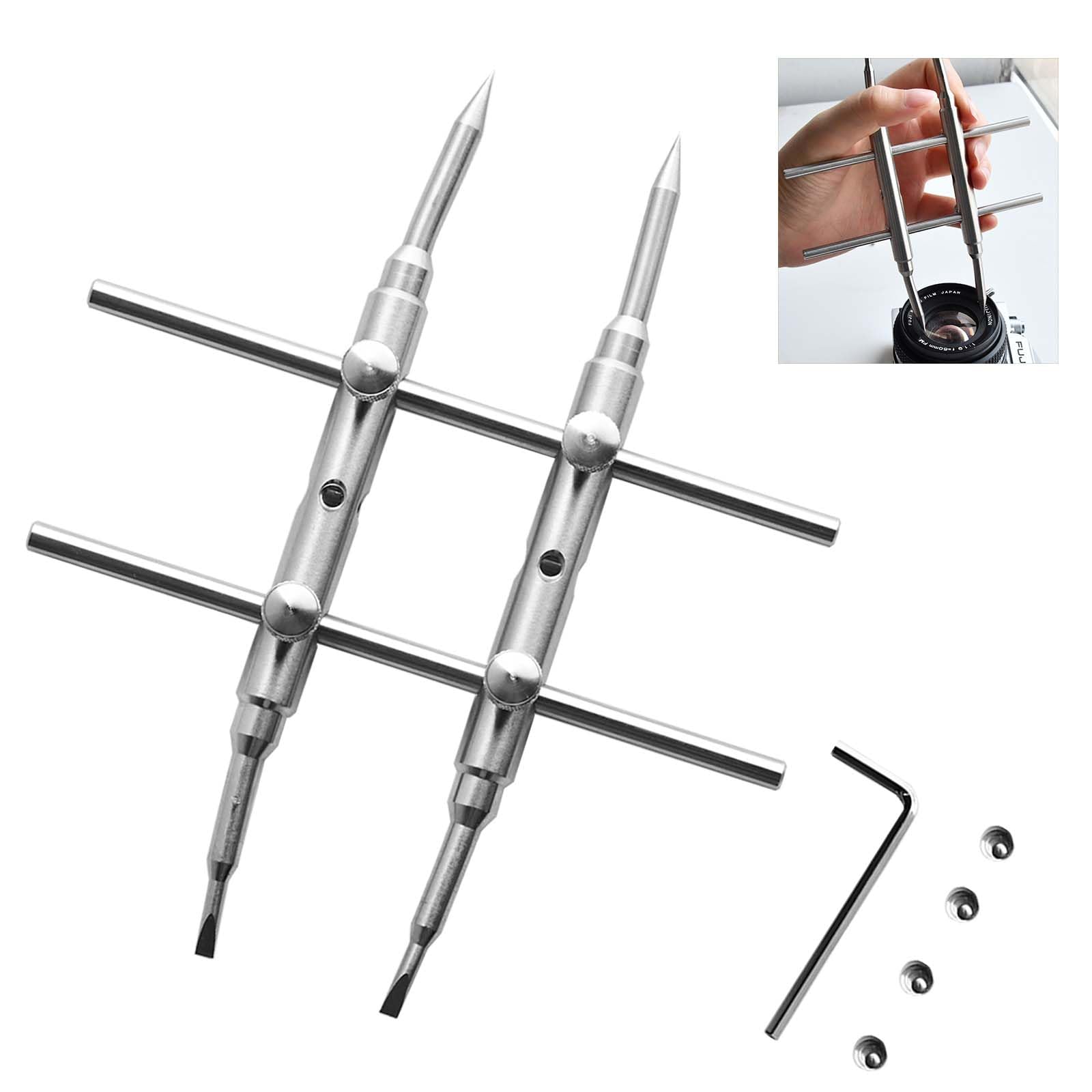 

Yullmu Crab Eye Wrench, гаечный ключ для объектива камеры, открывалка для объектива, инструмент для ремонта объектива камеры, ремонт объектива камеры из нержавеющей стали для зеркальной камеры серебряный