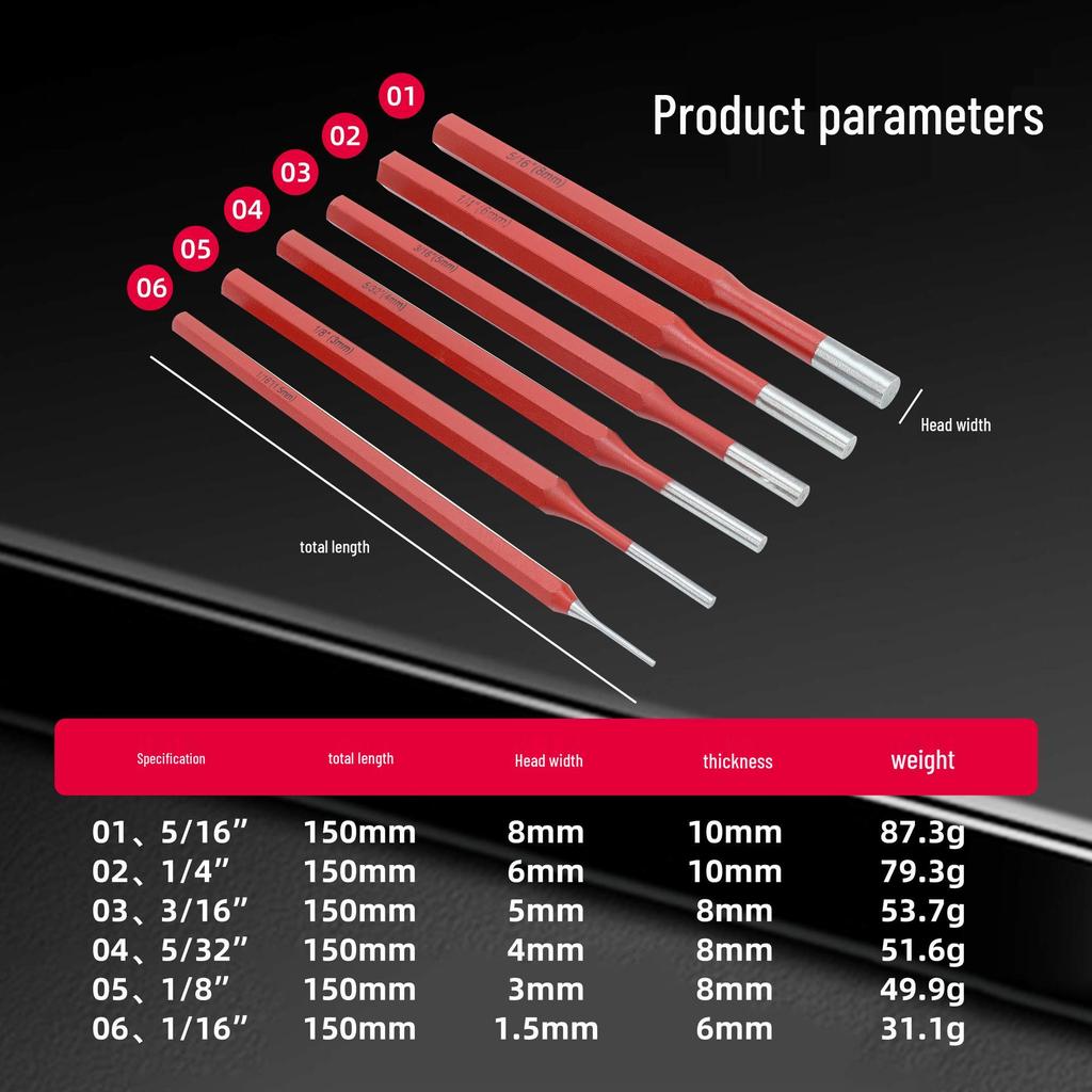 12-Piece Masonry & Woodworking Punch and Chisel Set