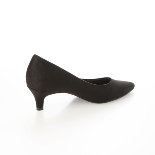 Pitti PDAM43002 Women's Black Suede Pumps, Size 24.0 Cm