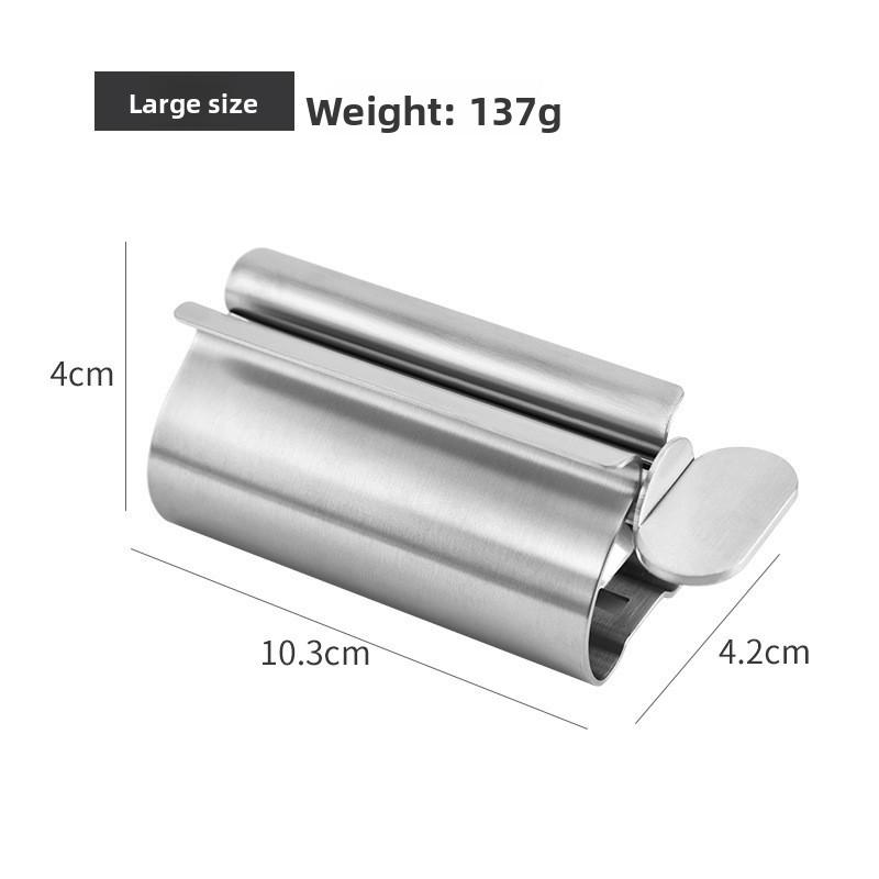Manual Stainless Steel Toothpaste Dispenser For Home Use With Rotation Design