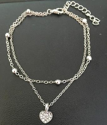 Beach Heart Shaped Anklet Jewelry New Creative Stainless Steel Anklet Bracelet Gift Jewelry Accessories for Women Creative Gifts