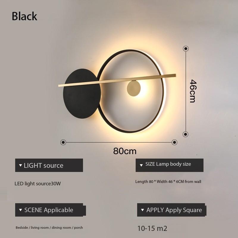 

Светодиодный настенный светильник Nordic Line, минималистичные настенные светильники для гостиной, спальни, украшения интерьера, мебели, предметов искусства, освещения Warm White (2700-3500K) чёрный