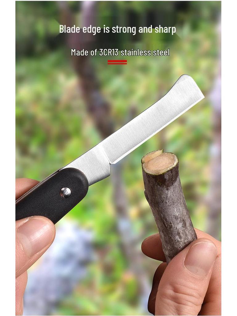 PP Plastic & Stainless Steel Grafting Knife - Horticulture Budding Tool for Fruit Trees and Vegetables