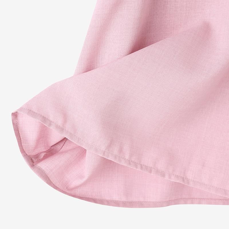 ZANZEA Women Casual Round Neck Puff Short Sleeve Solid Color Loose Straight Blouses