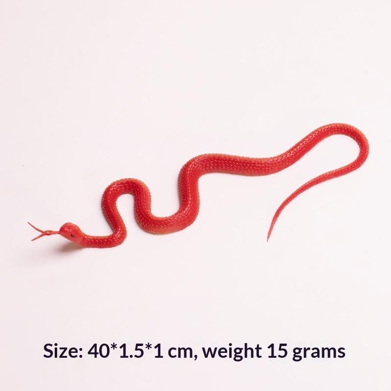 Lifelike 40cm Realistic Python Rubber Fake Snake Scary Prop for Halloween Celebration Garden Bird Repellent