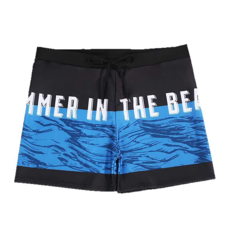Junwen Men's Quick-Dry Flat-Angle Swim Trunks