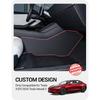 BASENOR 2026 2025 2024 Tesla Model 3 Highland Center Console Side Anti-Kick Mats, Waterproof & Dust Resistant Protector Cover Front Seat Side Leather