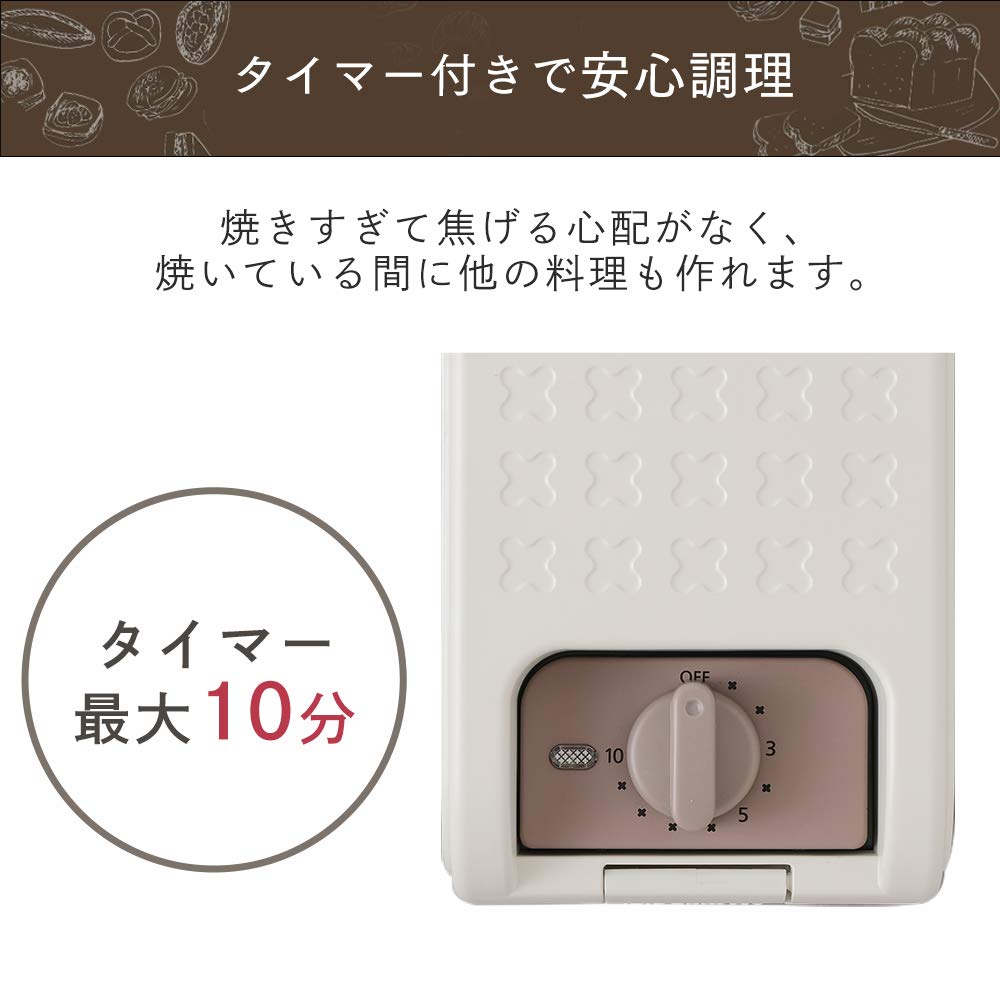 Iris Ohyama Hot Sand Hot 2 Types of Grilling 1 White Maker, Waffle, Sand, Molds, Electric, Piece, IMS-502-W,