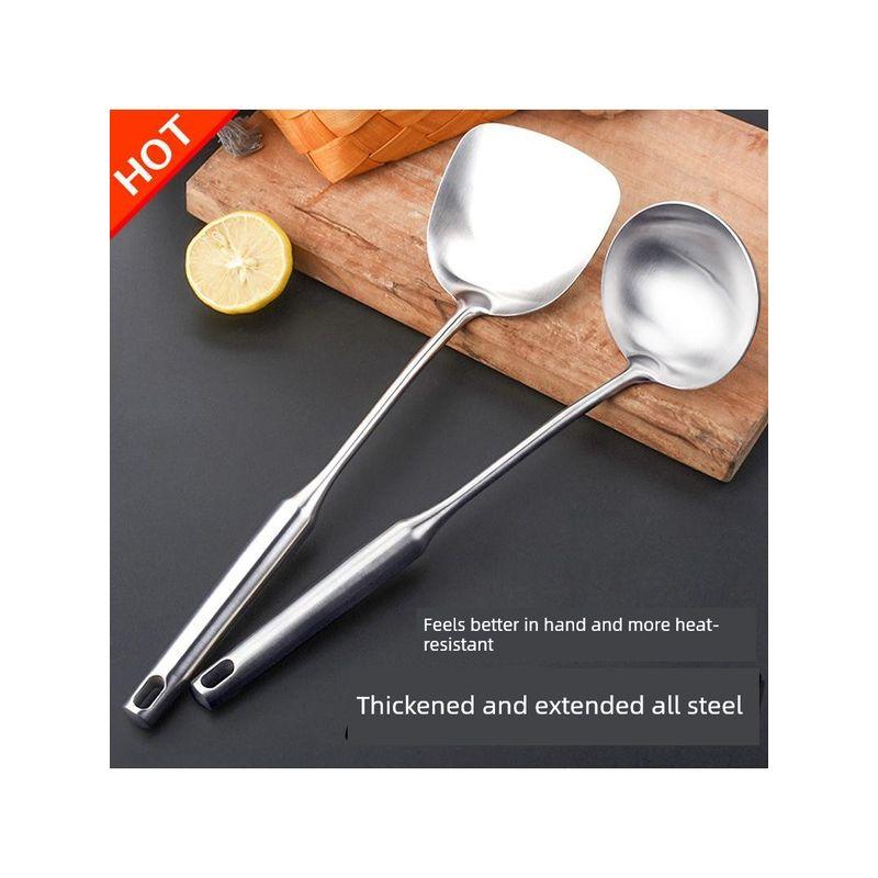 For Home Kitchen Thickened Stainless Steel Spoon Spatula Spatula Kitchenware Suit Spatula Large Spoon Spatula