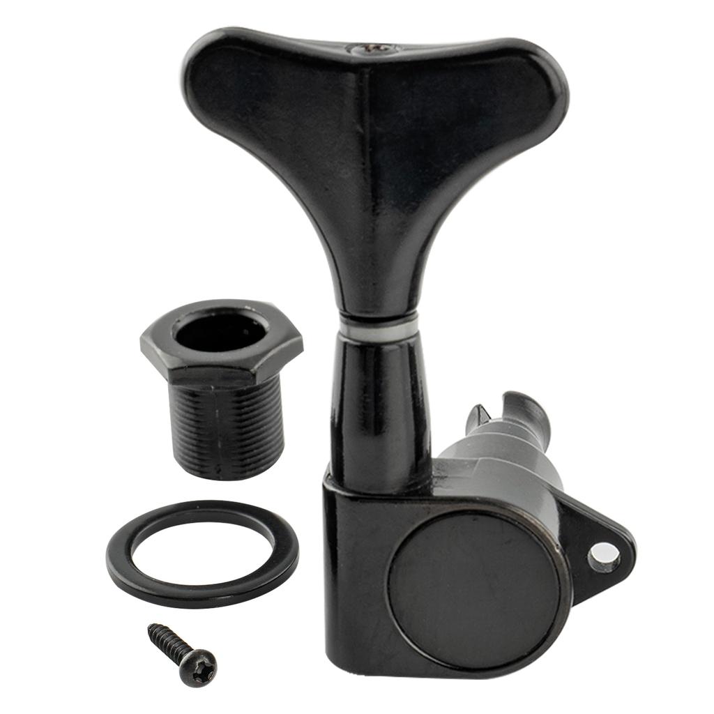 Musiclily Pro electric bass tuning black 4-in-line pegs,