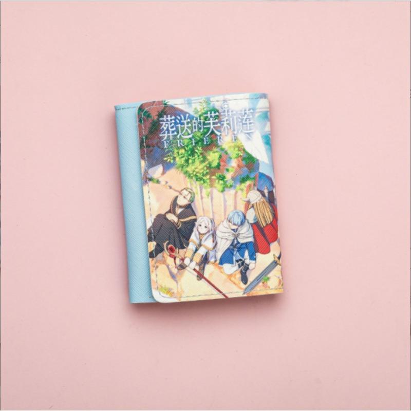 New small fresh short cute cartoon animation student children folding wallet three fold wallet small change bag