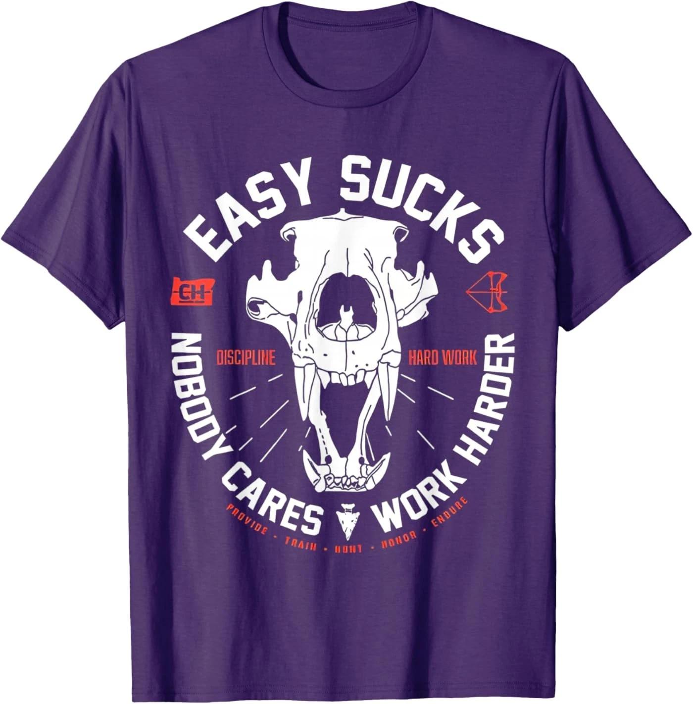 Easy Sucks Bear Skull T-Shirt L