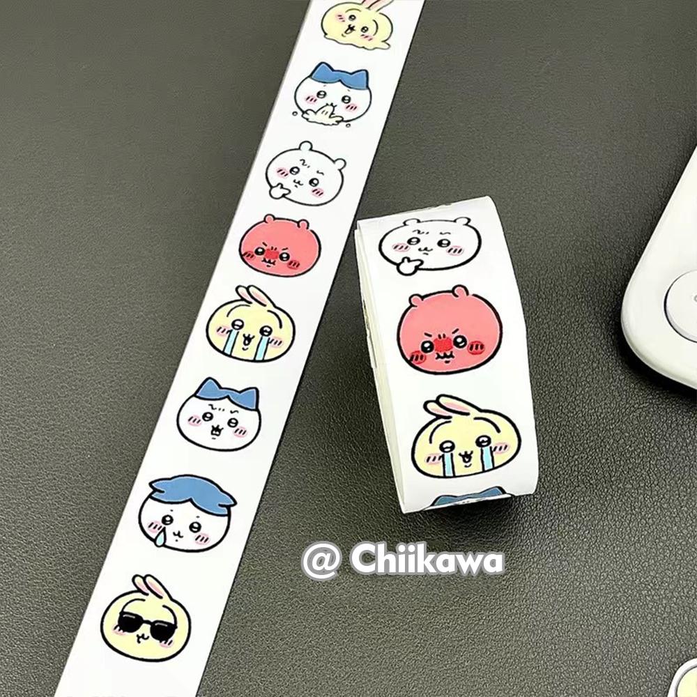 400Pcs Chiikawa Hachiware Usagi Roll Sealing Sticker Cartoon Handbook Notebook Decora Tape Stickers Decals Toys Gifts
