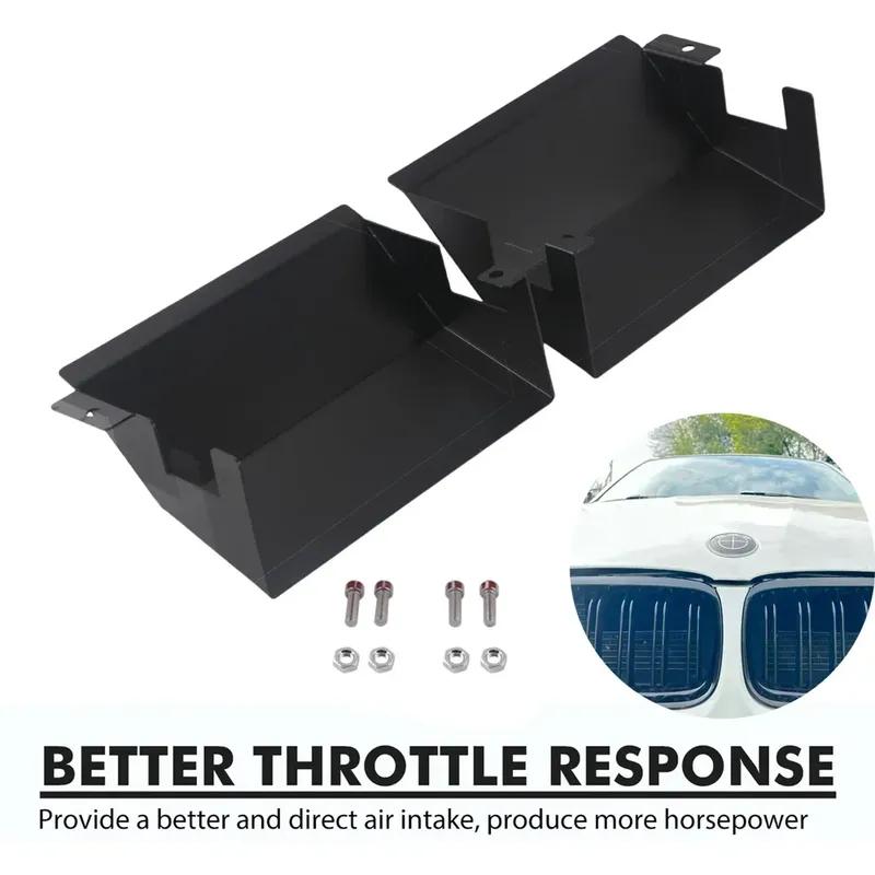 Pár černých hliníkových dynamických nasávacích otvorů pro BMW E90 E93 E92 335i 335xi 328i 328xi 2007-2012 Motor N54 N55