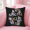 LOGO ANTI SOCIAL SOCIAL CLUB   Personalized picture text home decorative pillows Household Gifts 45x45cm
