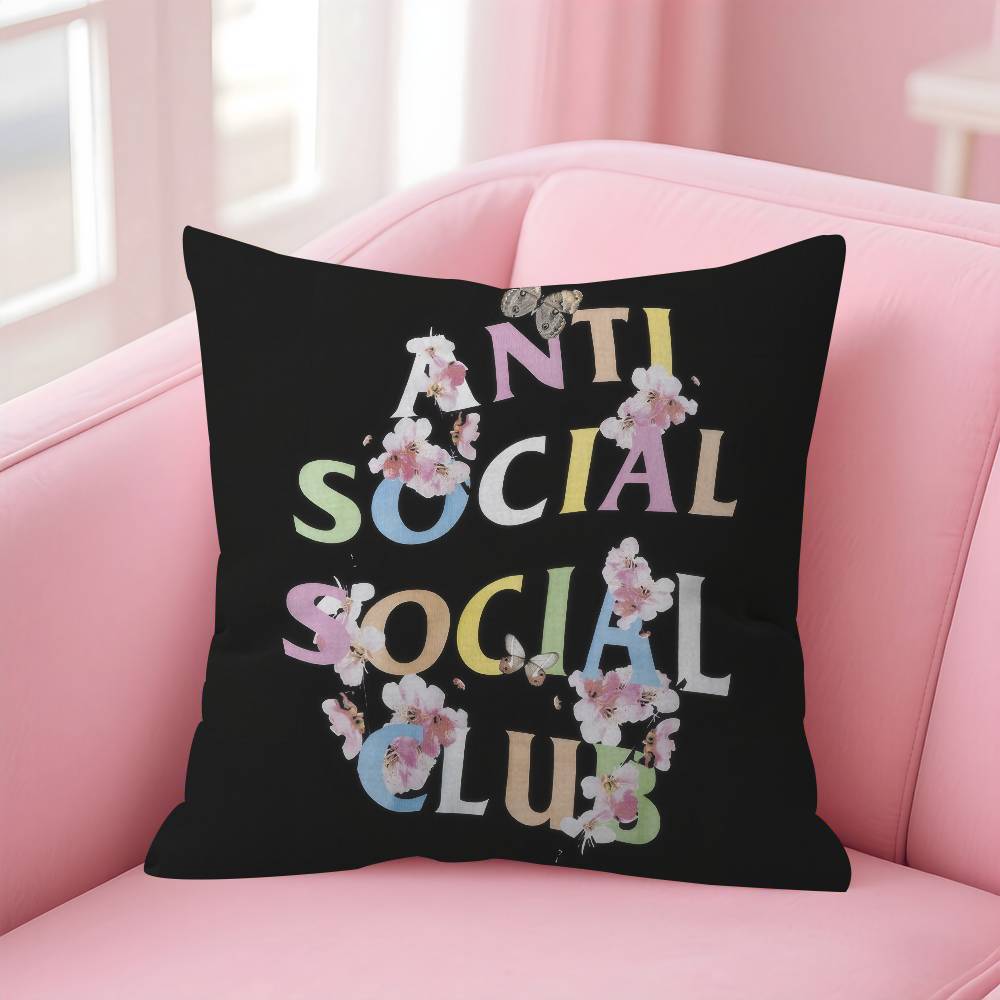 LOGO ANTI SOCIAL SOCIAL CLUB Personalized picture text home decorative pillows Household Gifts 45x45cm