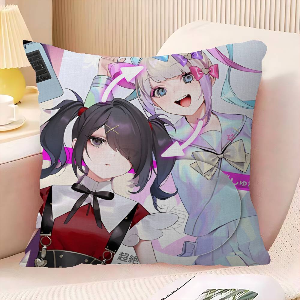 Needy Girl Overdose Spiel Kissenbezug Auto Wurfkissenbezug für Sofa Auto Weihnachtsgeschenk 40x40cm 45x45cm