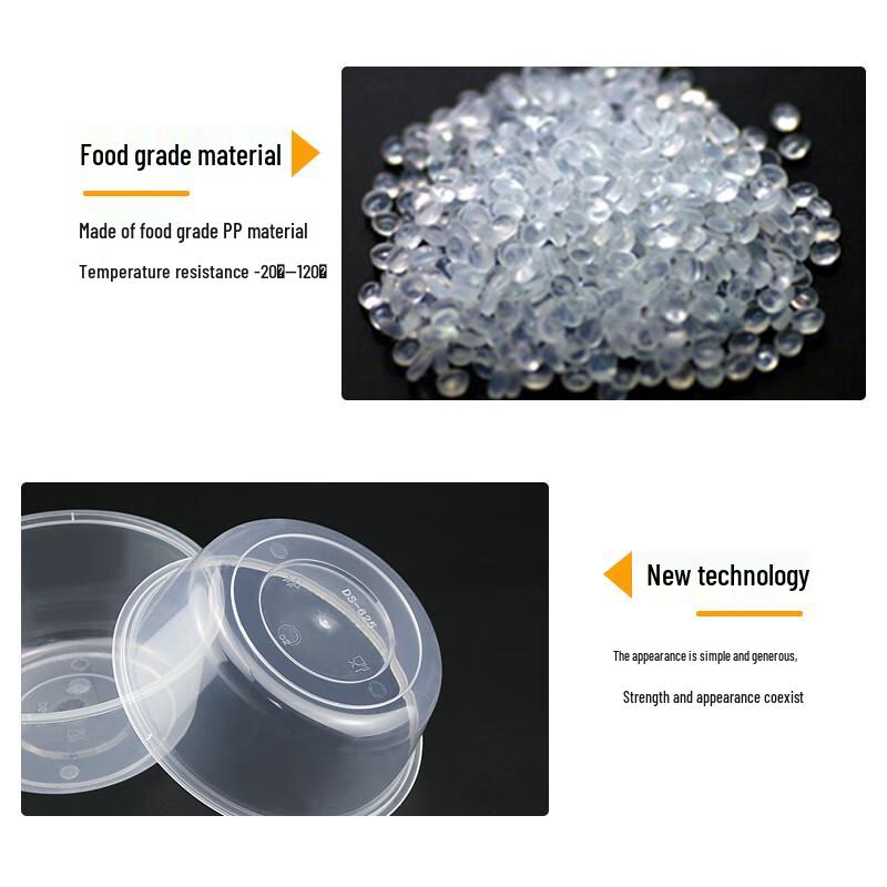 Thickened Round Disposable Plastic Food Containers