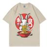 Rabbit Ramen Funny Graphic T Shirts Harajuku Japan Style Short Sleeve T-shirt Men Women Clothing Fashion Y2k Oversized T-shirts