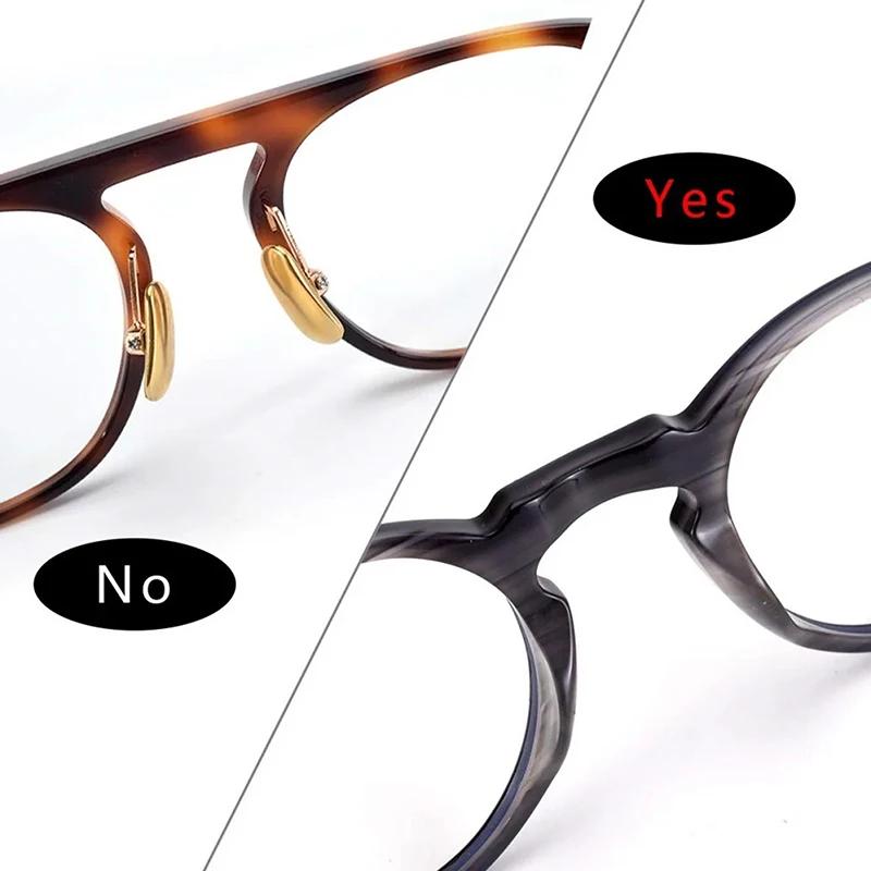 5pairs Eyeglasses Anti Slip Nose Pads Soft Silicone Adhesive Glasses Nose Pads For Plastic Frame Glasses Sunglasses(Black/White)